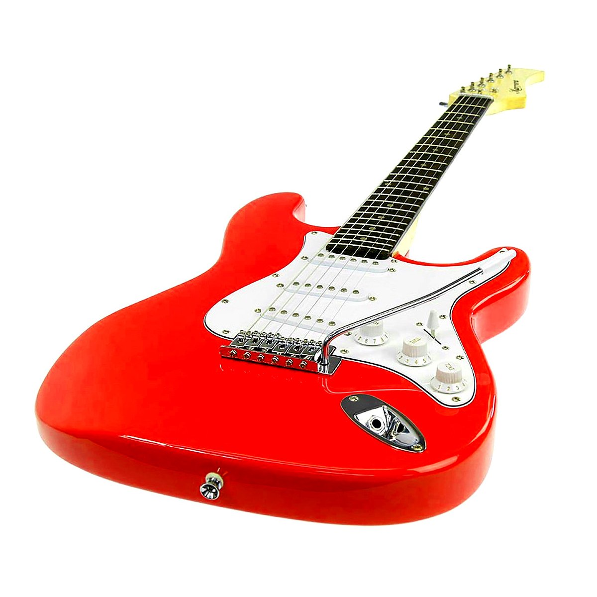 Karrera 39in Electric Guitar | Red | Full-Size Beginner Music Instrument