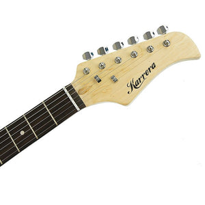 Karrera 39in Electric Guitar | Red | Full-Size Beginner Music Instrument