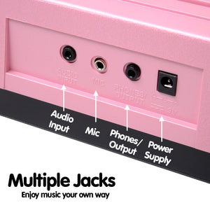 Karrera 61-Key Electronic Keyboard Piano with Stand | Pink | Fun Music Learning