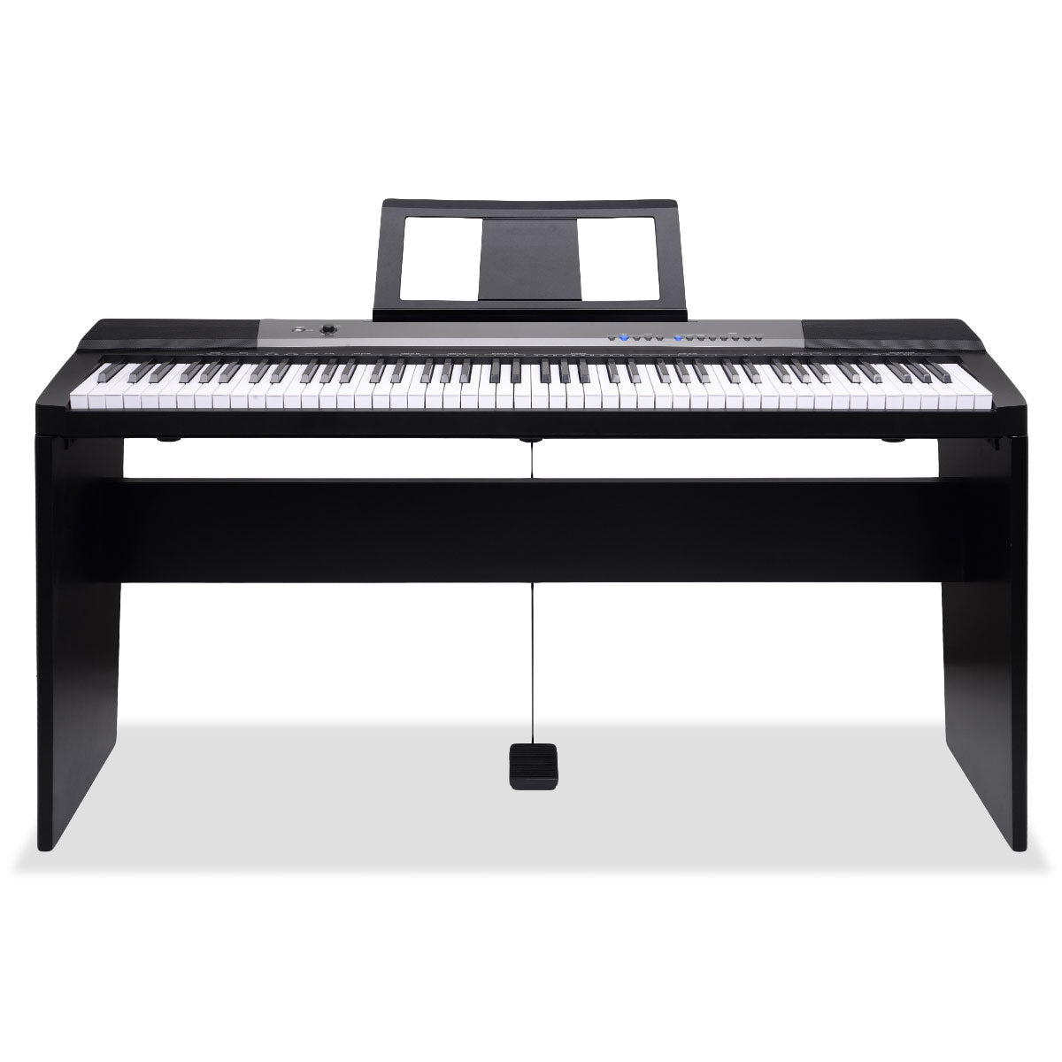 Karrera 88-Key Electronic Keyboard Piano with Stand | Black | Full-Size Digital Piano