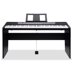 Karrera 88-Key Electronic Keyboard Piano with Stand | Black | Full-Size Digital Piano