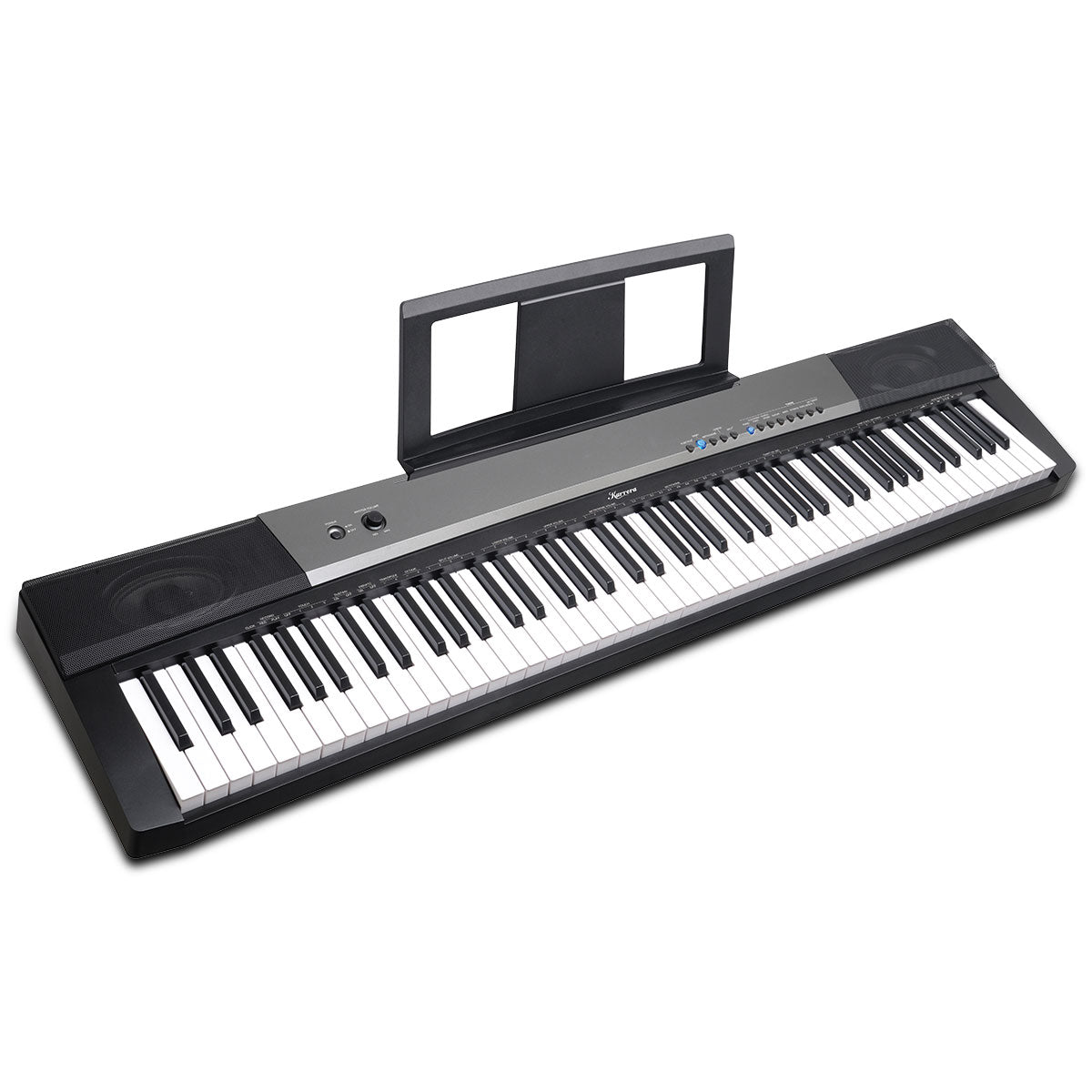 Karrera 88-Key Electronic Keyboard Piano with Stand | Black | Full-Size Digital Piano