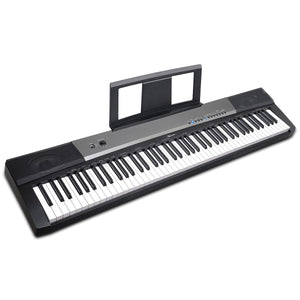 Karrera 88-Key Electronic Keyboard Piano with Stand | Black | Full-Size Digital Piano