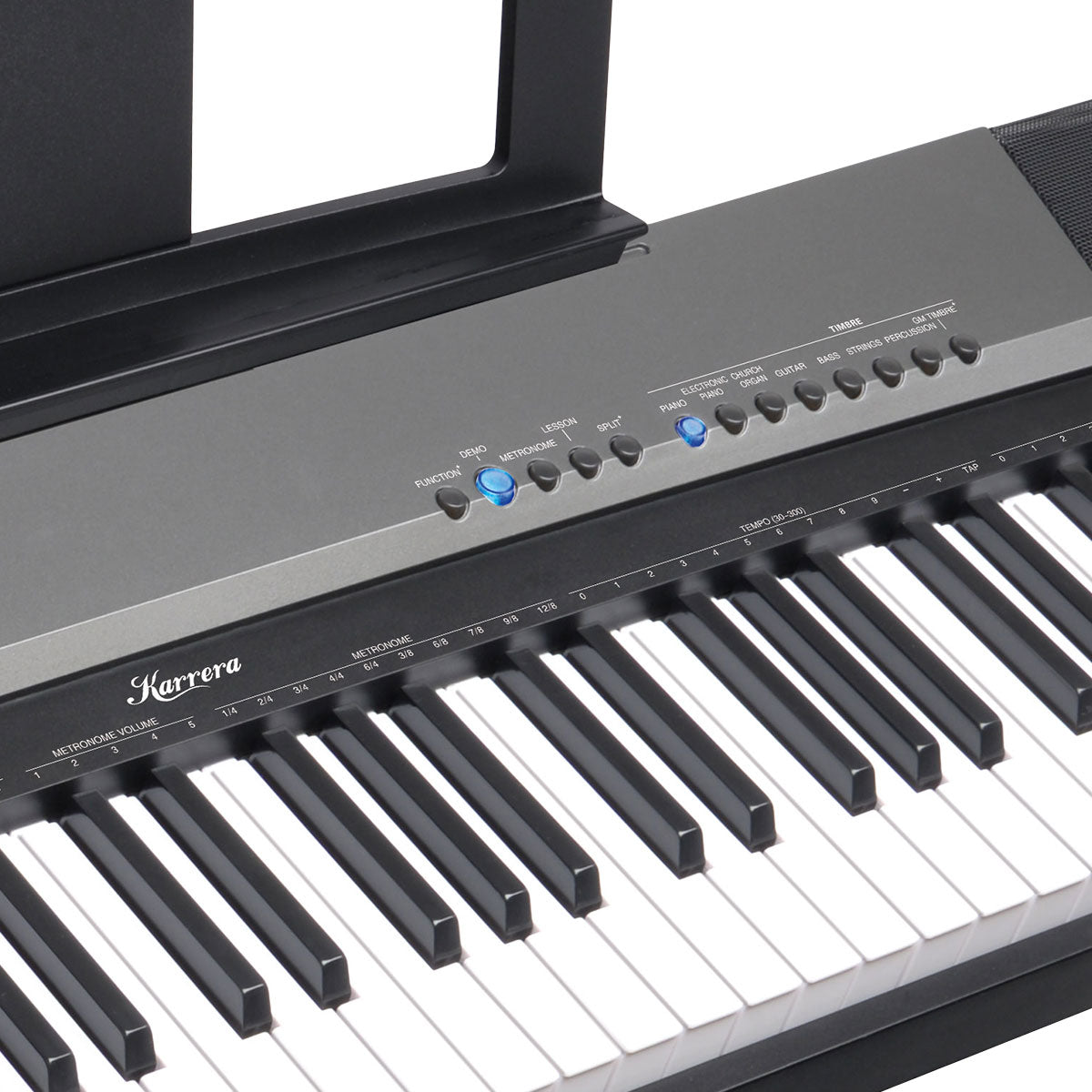 Karrera 88-Key Electronic Keyboard Piano with Stand | Black | Full-Size Digital Piano