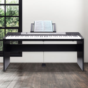 Karrera 88-Key Electronic Keyboard Piano with Stand | Black | Full-Size Digital Piano