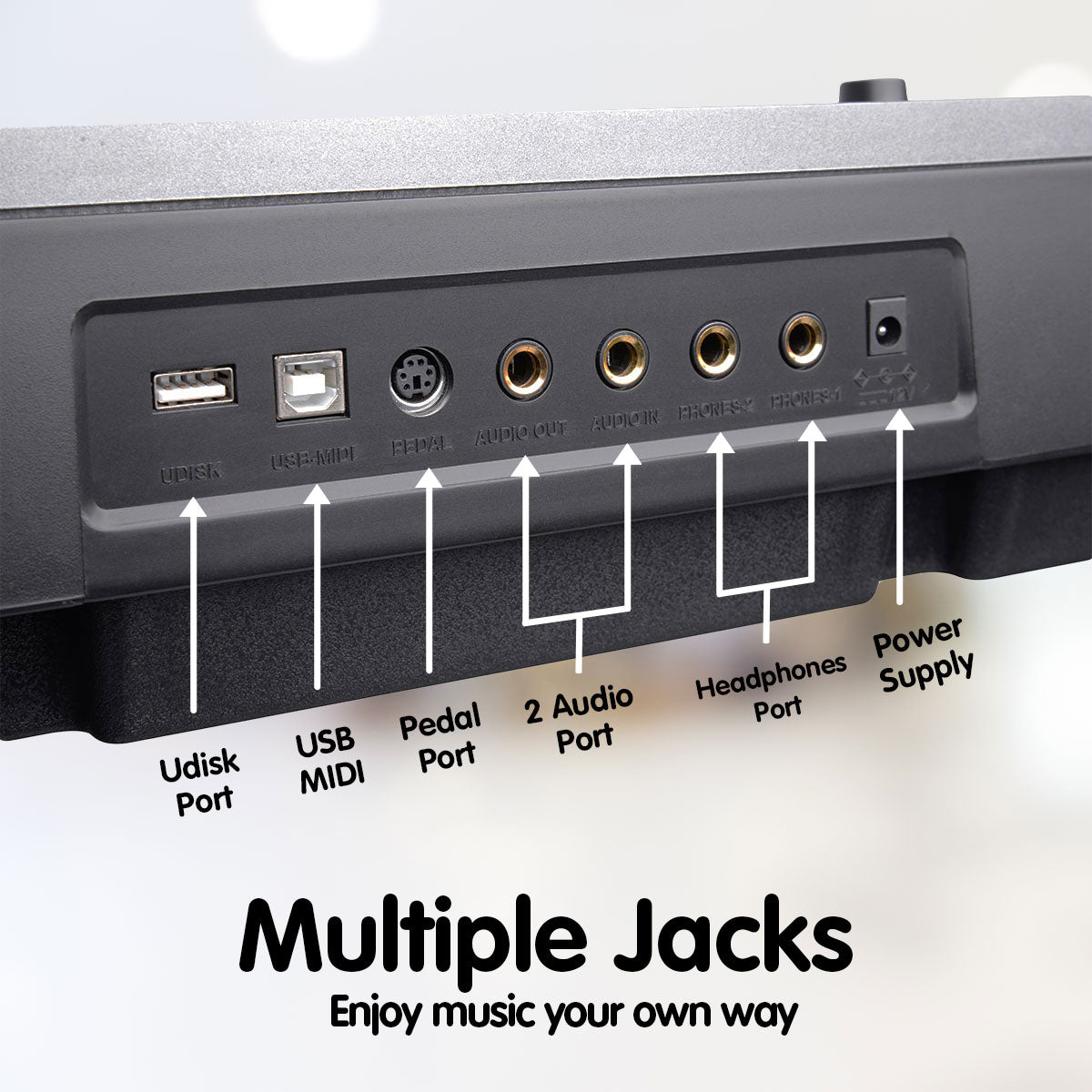 Karrera 88-Key Electronic Keyboard Piano with Stand | Silver | Professional Music Keyboard