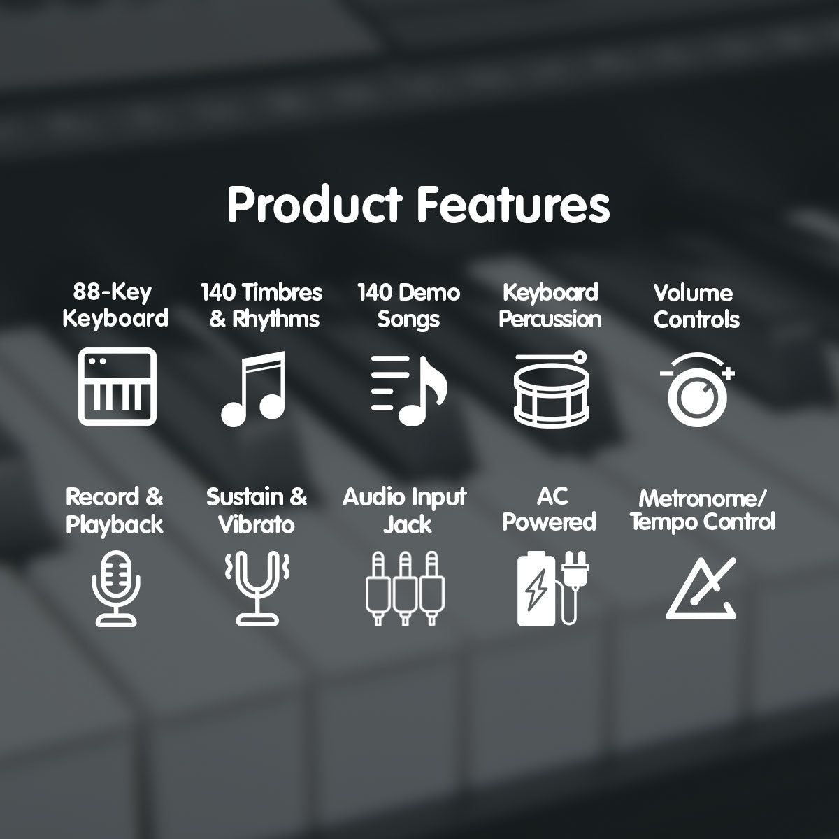 Karrera 88-Key Electronic Keyboard Piano with Stand | Silver | Professional Music Keyboard