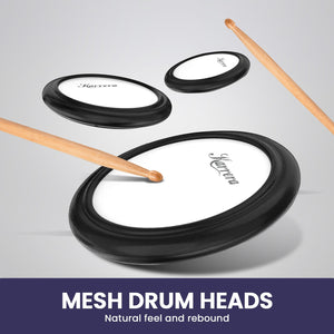 Karrera X23 Electronic Drum Kit | Quiet Mesh Drum Heads | Editable Sound Kits | USB MIDI | 420 Sounds