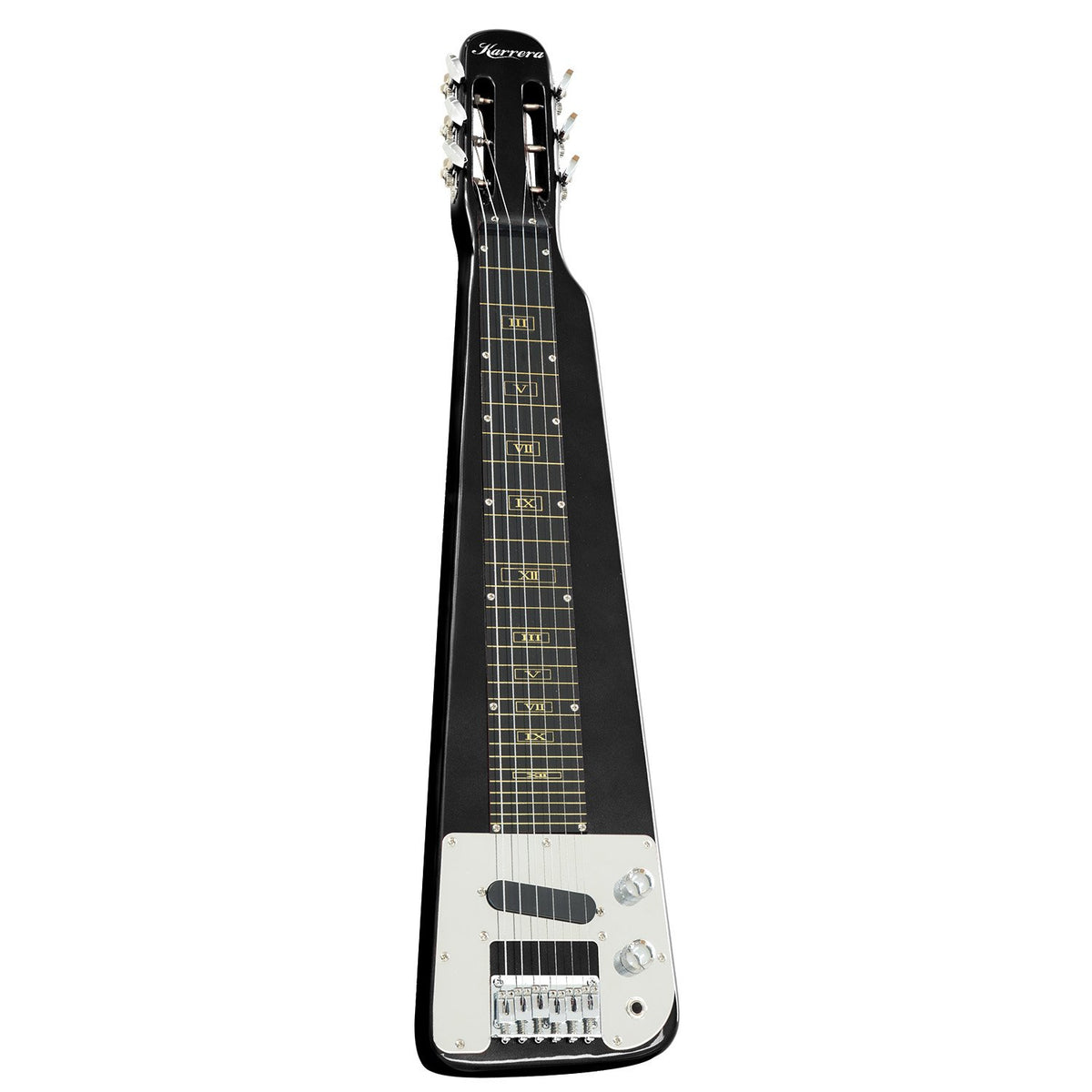 Karrera 29in 6-String Lap Steel Hawaiian Guitar | Black | Professional Slide Guitar