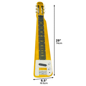 Karrera 29in 6-String Lap Steel Hawaiian Guitar | Metallic Gold | Professional Instrument