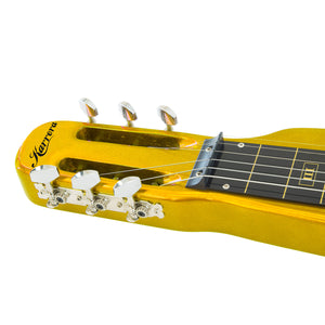 Karrera 29in 6-String Lap Steel Hawaiian Guitar | Metallic Gold | Professional Instrument
