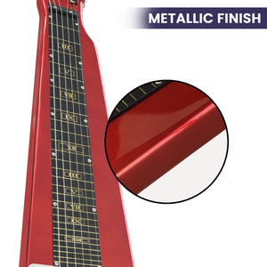 Karrera 6-String Steel Lap Guitar | Metallic Red | Hawaiian Slide Guitar