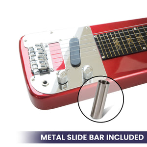 Karrera 6-String Steel Lap Guitar | Metallic Red | Hawaiian Slide Guitar