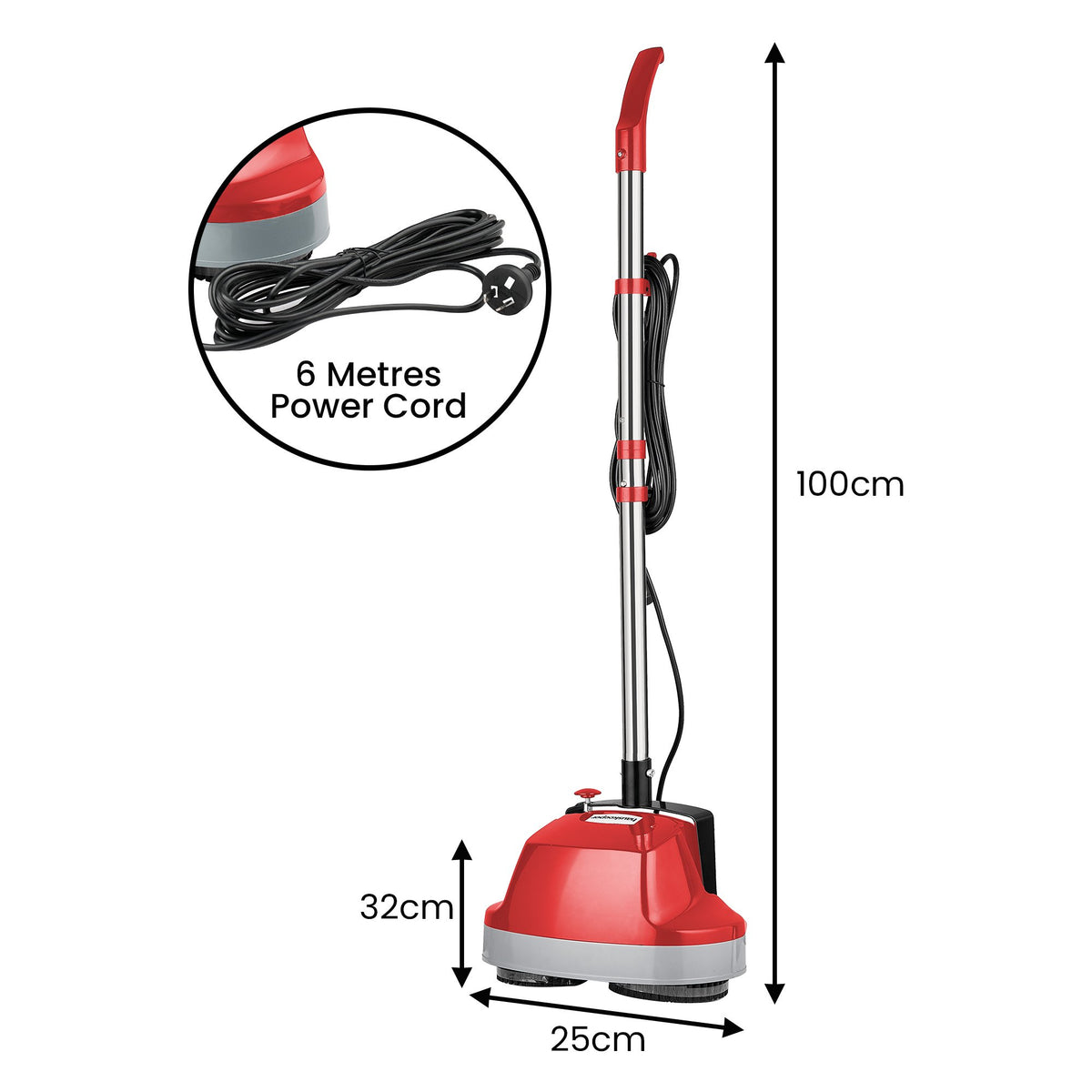 Klika Electric Floor Polisher | Timber, Hard Tile Waxer & Cleaning Buffer