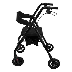 Orthonica Foldable Steel Rollator | Mobility Aid | 136kg Max Capacity | Black
