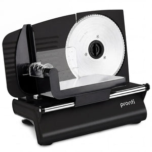 Pronti Electric Deli and Food Slicer with Adjustable Thickness - Black