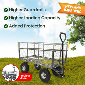 Wallaroo Steel Mesh Garden Trolley Cart | Hammer Grey