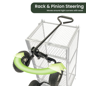Wallaroo Steel Mesh Garden Trolley Cart | Hammer Grey