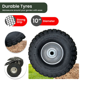 Wallaroo Steel Mesh Garden Trolley Cart | Hammer Grey