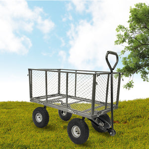 Wallaroo Steel Mesh Garden Trolley Cart | Hammer Grey