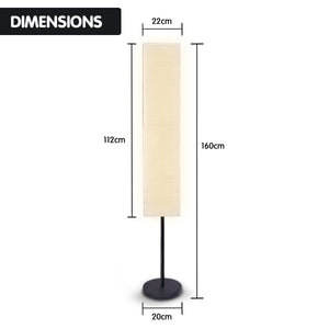 Metal Floor Lamp with White Paper Wrinkle Shade | Unique Design