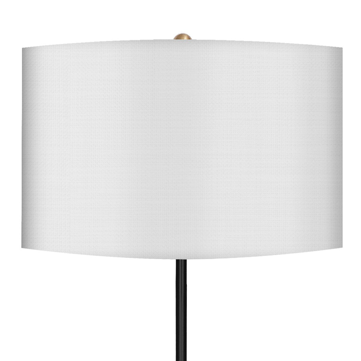 Metal Floor Lamp Brushed Brass Finish with White Shade | Elegant Modern Design