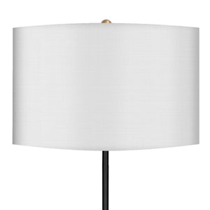 Metal Floor Lamp Brushed Brass Finish with White Shade | Elegant Modern Design