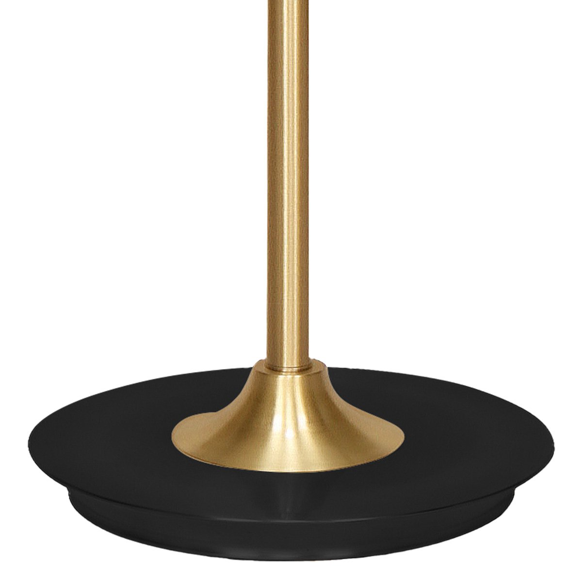 Metal Floor Lamp Brushed Brass Finish with White Shade | Elegant Modern Design