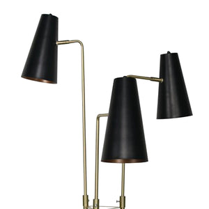 Three Metal Shade Floor Lamp | Industrial Style