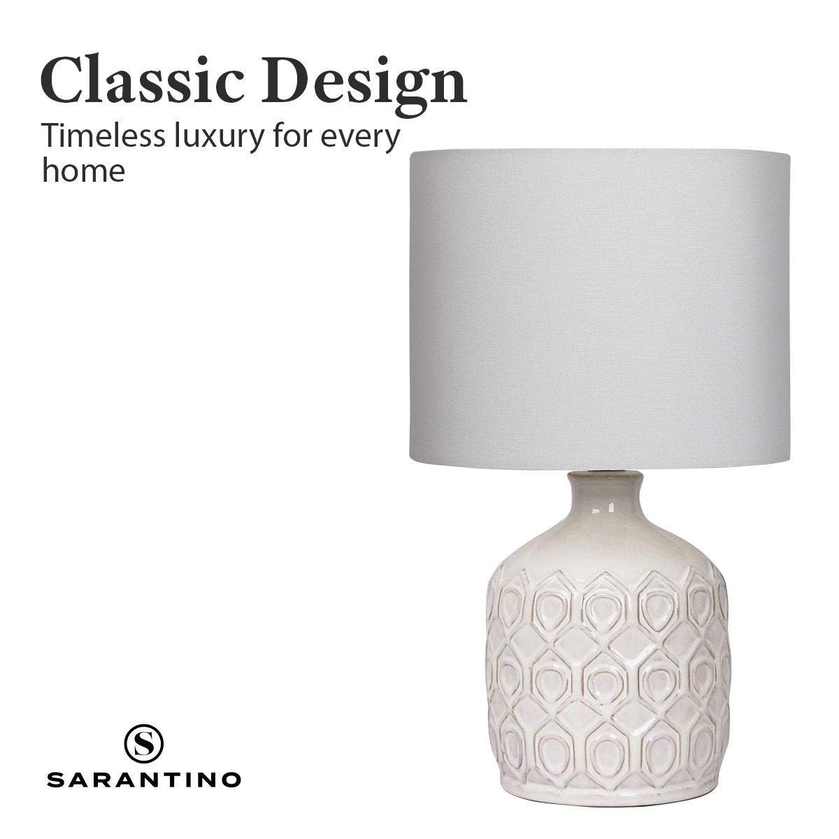 Ceramic Table Lamp in Cream | Simple, Elegant Lighting