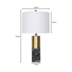 Metal and Marble Table Lamp in Black | Chic and Stylish Lighting