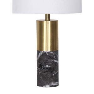 Metal and Marble Table Lamp in Black | Chic and Stylish Lighting