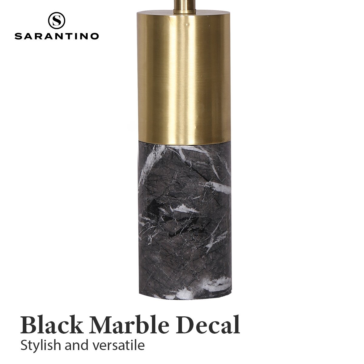Metal and Marble Table Lamp in Black | Chic and Stylish Lighting