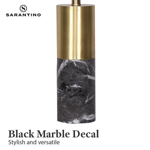 Metal and Marble Table Lamp in Black | Chic and Stylish Lighting
