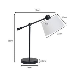 Adjustable Metal Table Lamp in Black | Stylish and Functional Lighting