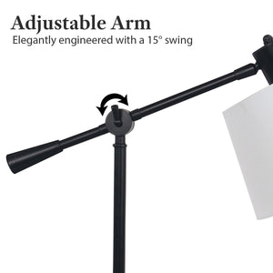 Adjustable Metal Table Lamp in Black | Stylish and Functional Lighting