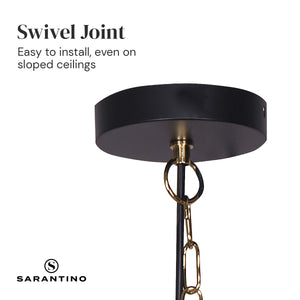Black and Gold Pendant Light | Elegant Metal Lighting Fixture