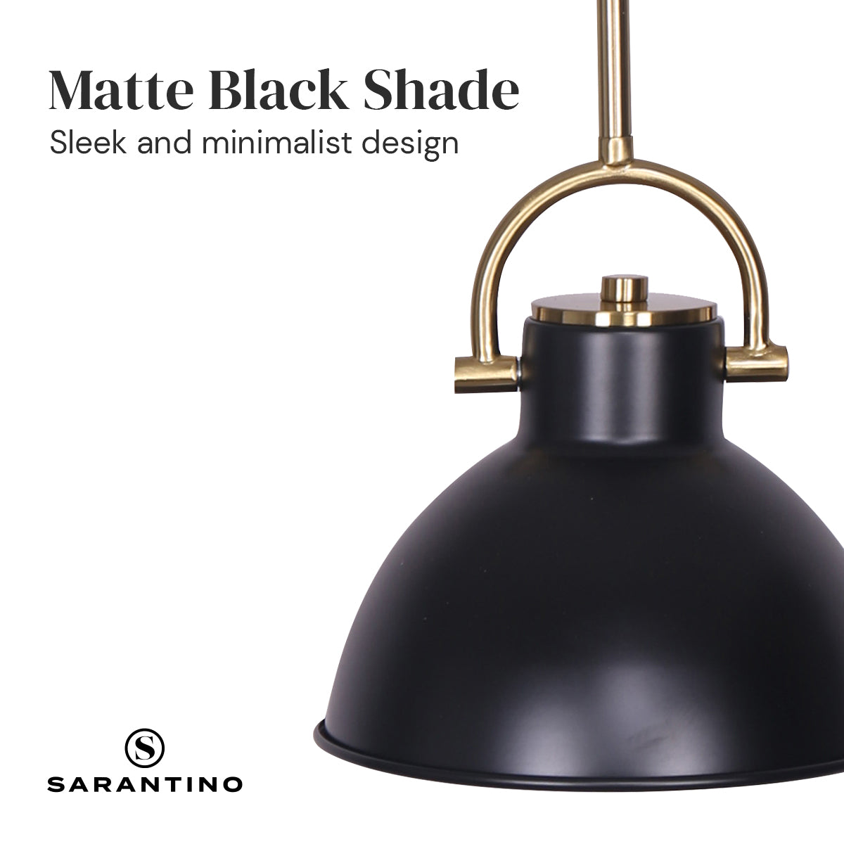 Black and Gold Pendant Light | Elegant Metal Lighting Fixture