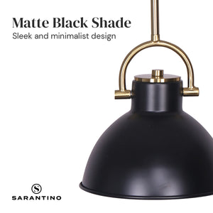 Black and Gold Pendant Light | Elegant Metal Lighting Fixture