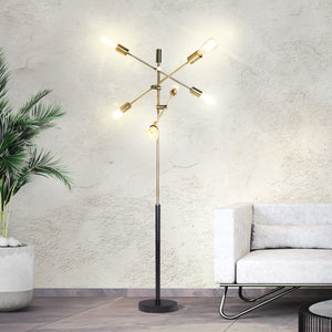 6-Light Metal Sputnik Floor Lamp | Bold Design, Industrial Style