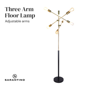 6-Light Metal Sputnik Floor Lamp | Bold Design, Industrial Style