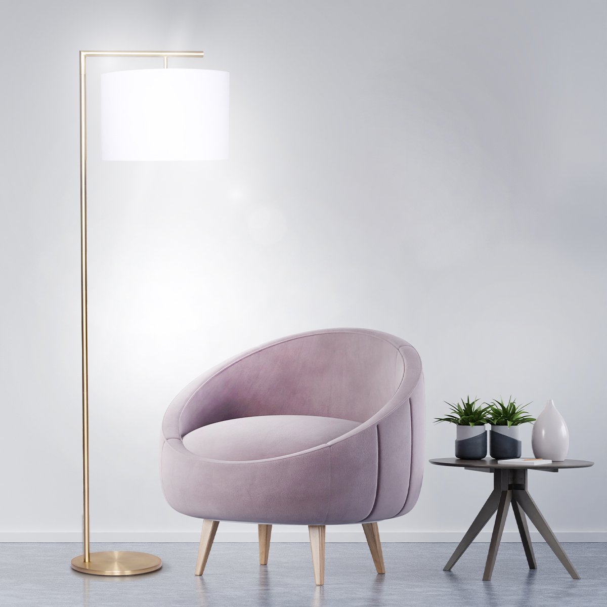 90-Degree Modern Arc Floor Lamp | Sleek and Adjustable