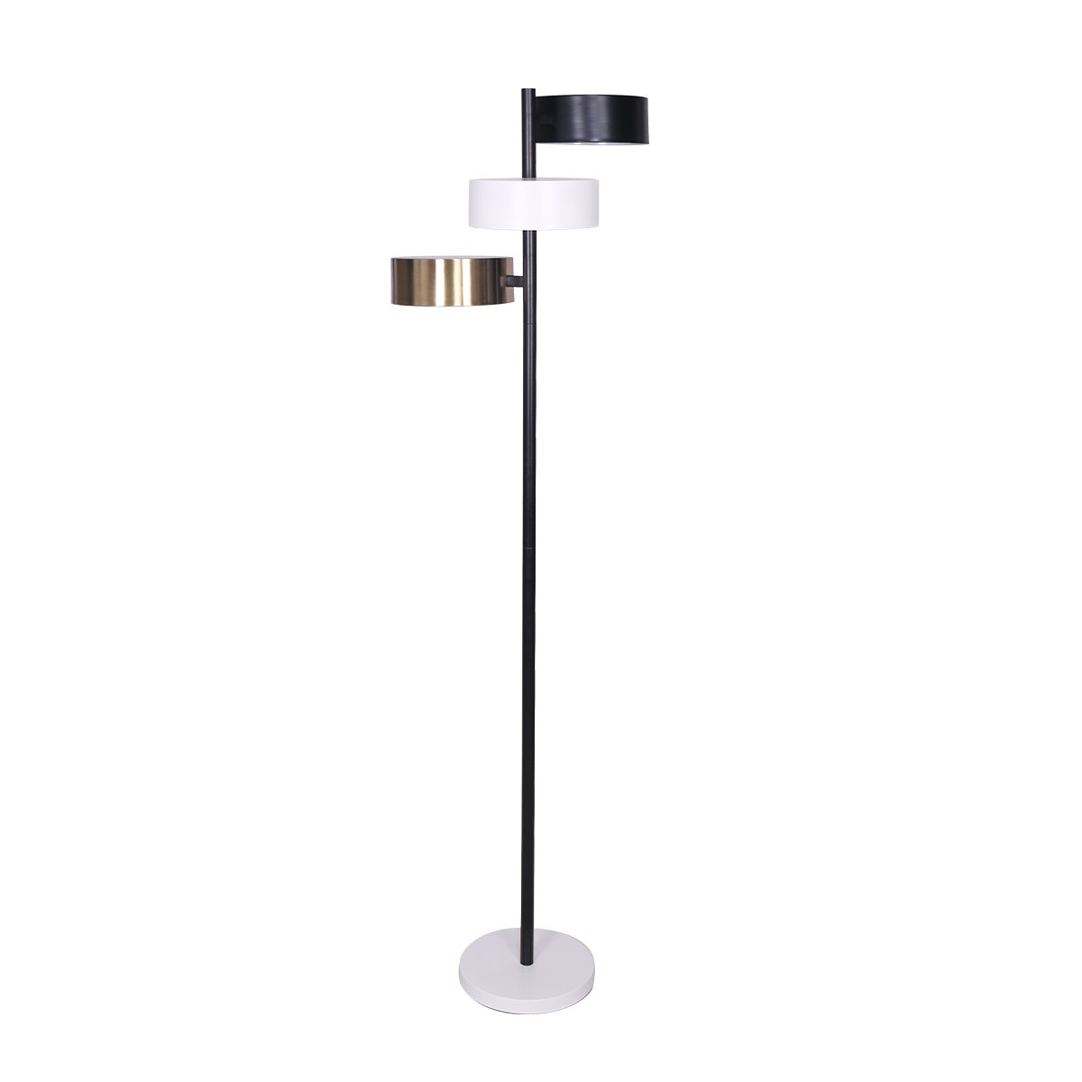 Metal Floor Lamp with 3 Swirl Shades | Modern Decorative Lighting