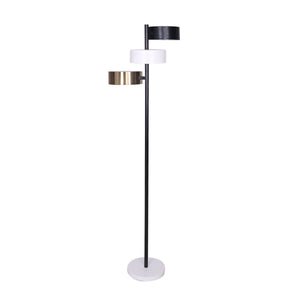 Metal Floor Lamp with 3 Swirl Shades | Modern Decorative Lighting