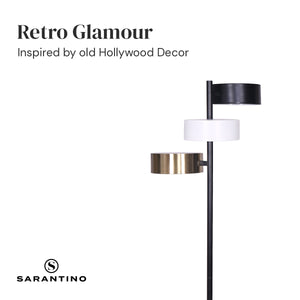 Metal Floor Lamp with 3 Swirl Shades | Modern Decorative Lighting
