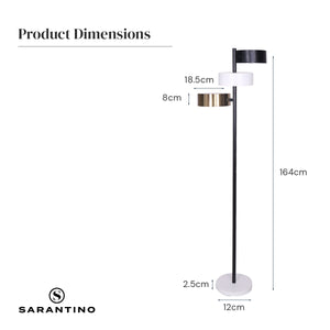 Metal Floor Lamp with 3 Swirl Shades | Modern Decorative Lighting