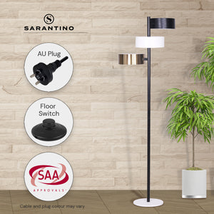 Metal Floor Lamp with 3 Swirl Shades | Modern Decorative Lighting