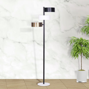 Metal Floor Lamp with 3 Swirl Shades | Modern Decorative Lighting
