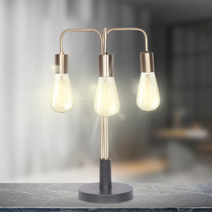 Exposed Bulb Industrial Table Lamp | Vintage and Rustic Design