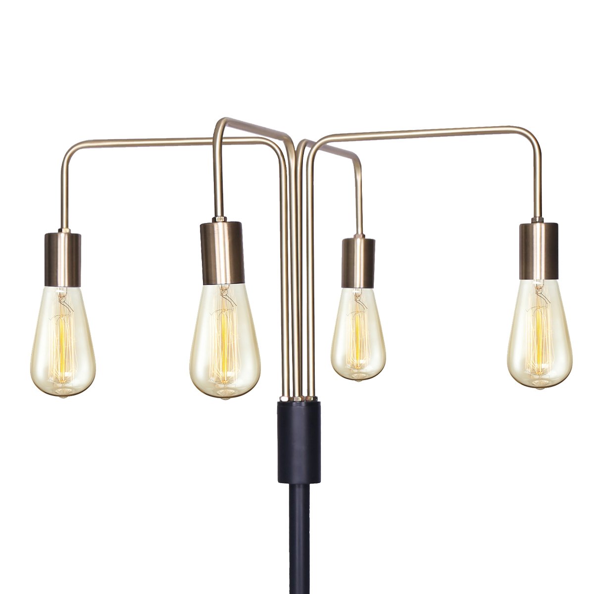 Modern Exposed Bulb 4-Arm Industrial Light Floor Lamp | Chic and Industrial
